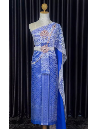 thai tradition women dress silk wedding costume